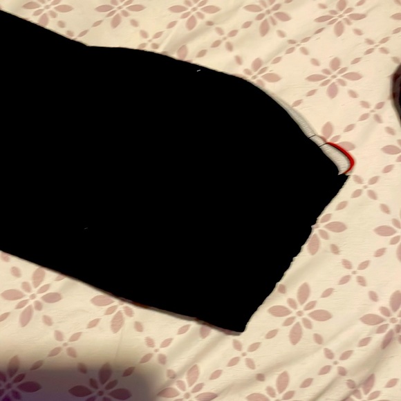 Ardene black sweatpants with red white stripe - Picture 3 of 3